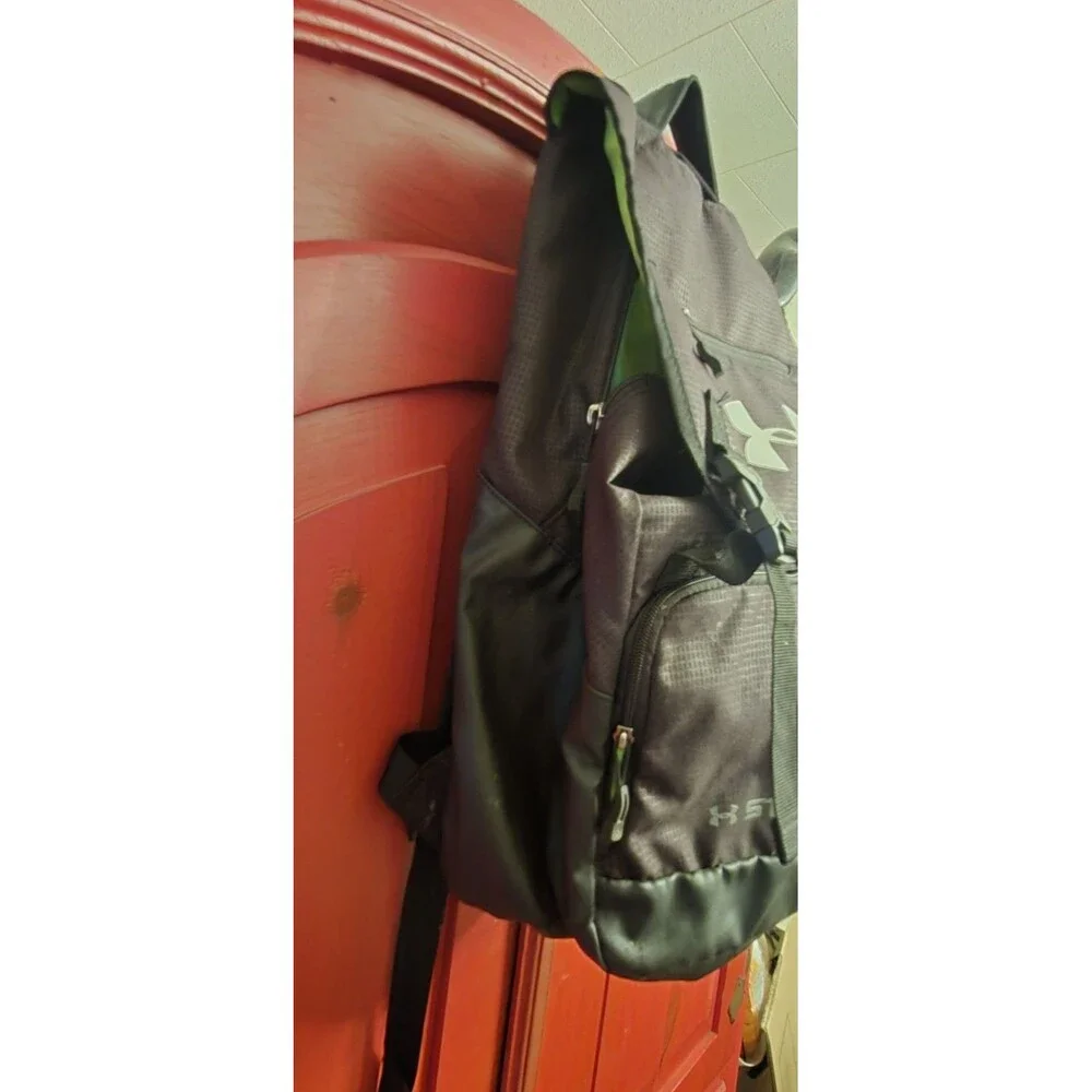 Under Armour Team Flap Backpack Black Storm Rucksack Laptop Book Bag School Read